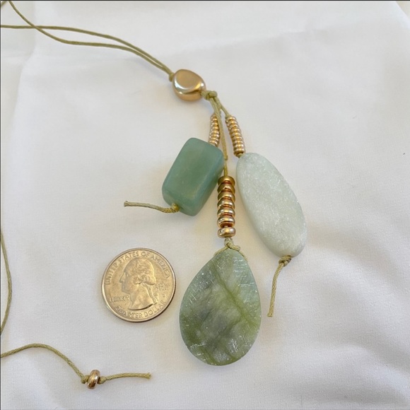 Rock Gem Necklace Bead Jewelry String Stone Blue - Picture 11 of 11